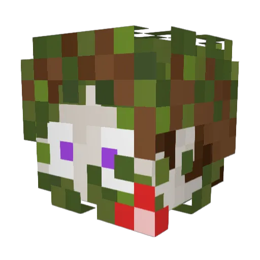 Keyque_ Minecraft avatar head, 3D render
