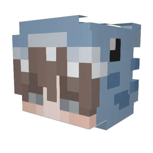Keyrek Minecraft avatar head, 3D render