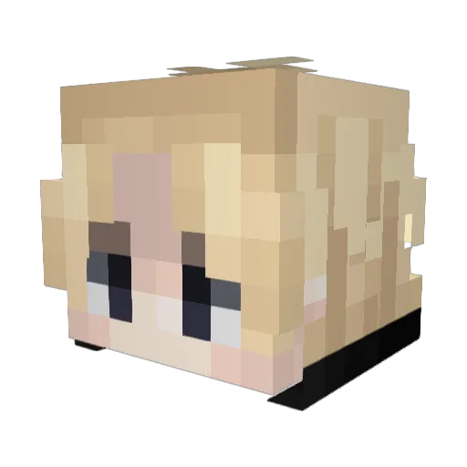 Keyroh12 Minecraft avatar head, 3D render
