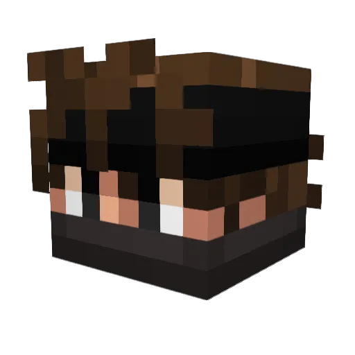 Keyserr Minecraft avatar head, 3D render