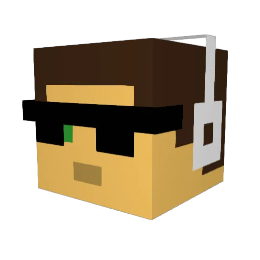Keysnake242 Minecraft avatar head, 3D render