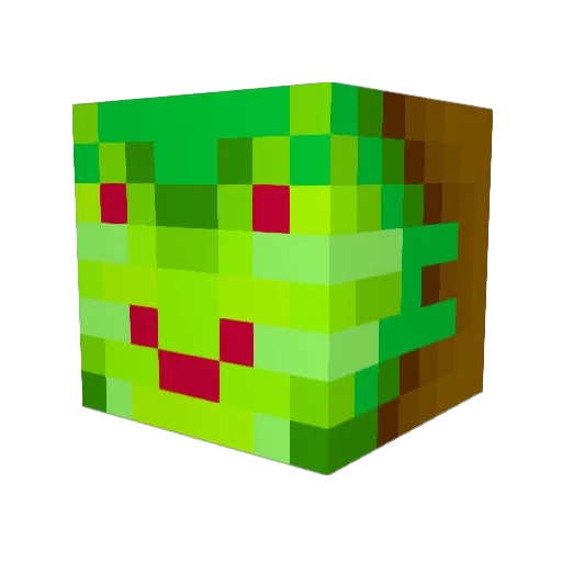 Keywee Minecraft avatar head, 3D render