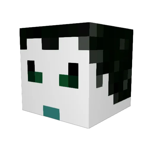 Keyzam Minecraft avatar head, 3D render
