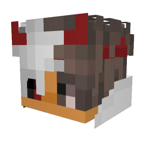 Keyzenne Minecraft avatar head, 3D render