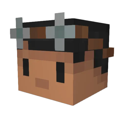 Kez Minecraft avatar head, 3D render
