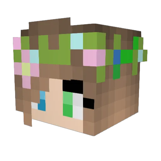 Kezali Minecraft avatar head, 3D render