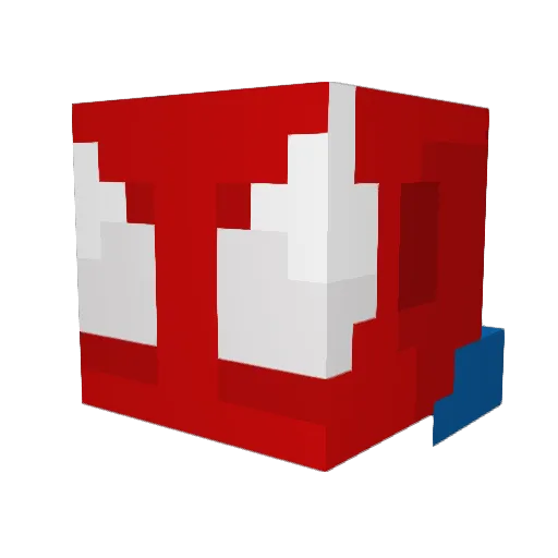 Kezvl Minecraft avatar head, 3D render