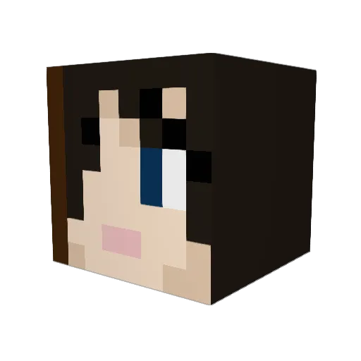 Kezzia Minecraft avatar head, 3D render