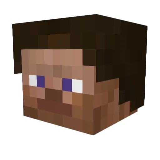 Kfftfuftur Minecraft avatar head, 3D render
