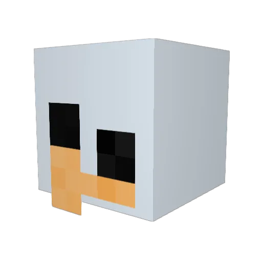 Kfisherking Minecraft avatar head, 3D render