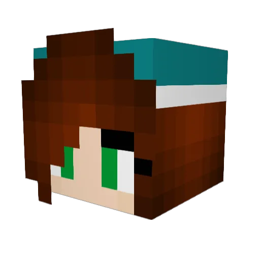 Kfreya Minecraft avatar head, 3D render