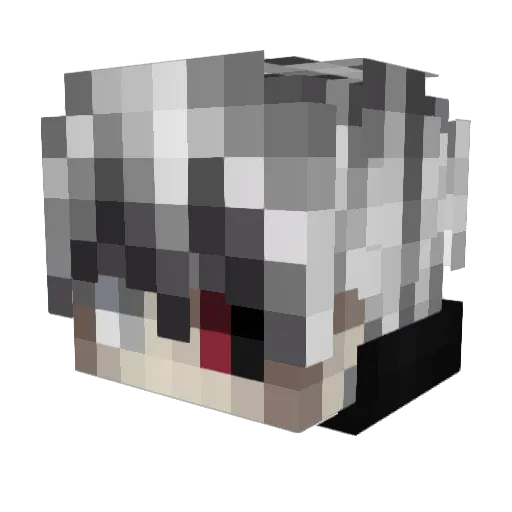 KgAa_787 Minecraft avatar head, 3D render