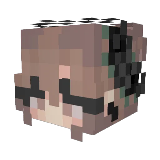KgCharly Minecraft avatar head, 3D render