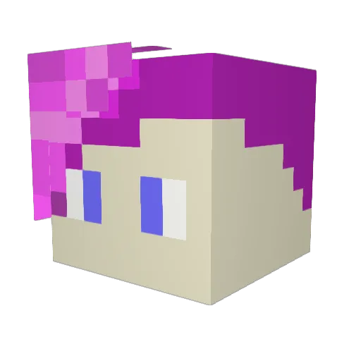 Kgemiya Minecraft avatar head, 3D render