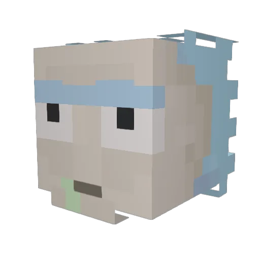 Kgerw Minecraft avatar head, 3D render