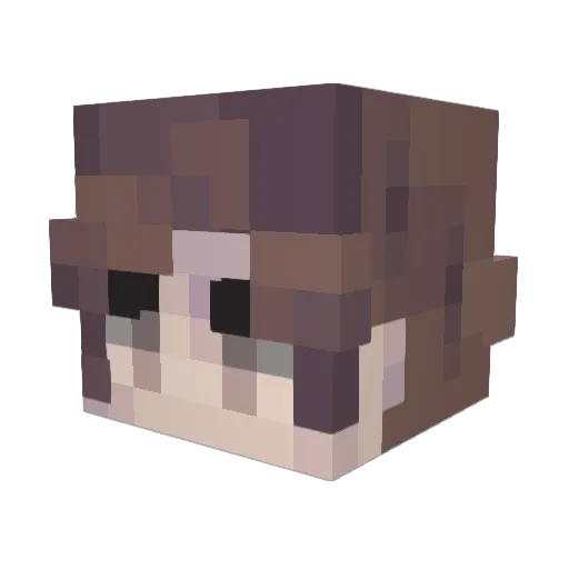 Kgimu Minecraft avatar head, 3D render