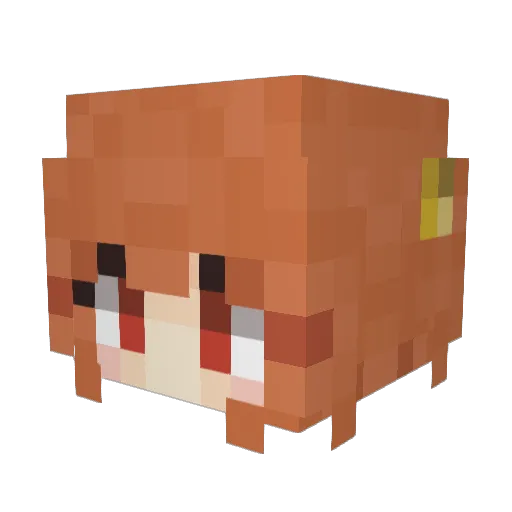 Kh29D Minecraft avatar head, 3D render