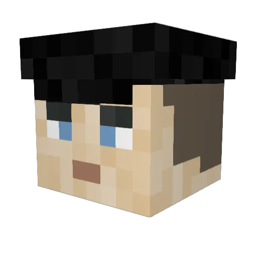KhAkos Minecraft avatar head, 3D render