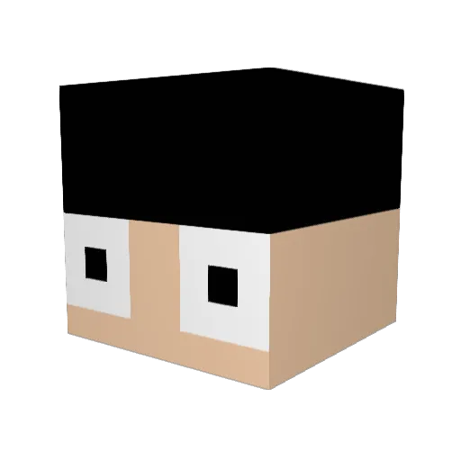 Kha397 Minecraft avatar head, 3D render