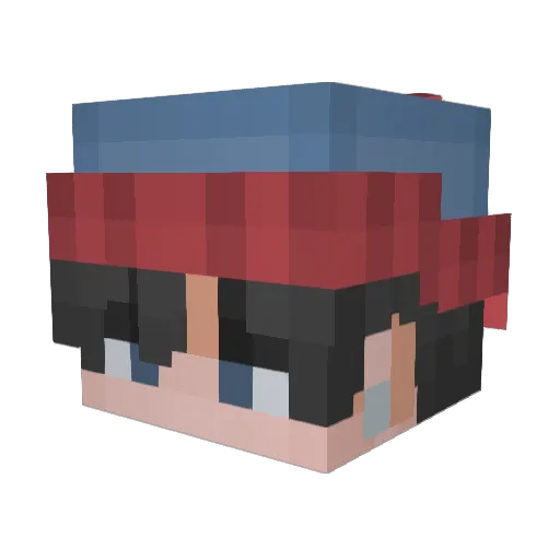 KhaGmr Minecraft avatar head, 3D render
