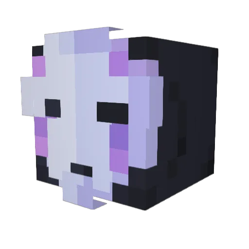 Khaansu Minecraft avatar head, 3D render