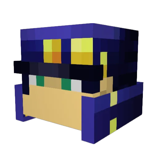 Khable Minecraft avatar head, 3D render
