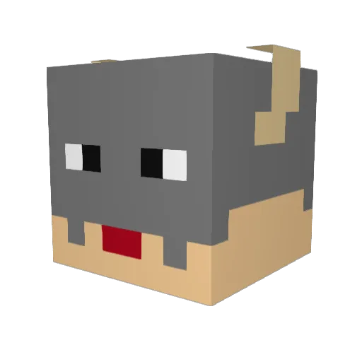 Khafz99 Minecraft avatar head, 3D render