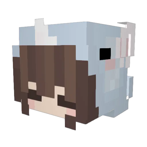 Khaidow Minecraft avatar head, 3D render