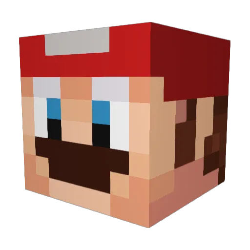 Khailou Minecraft avatar head, 3D render