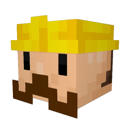 Khainian Minecraft avatar head, 3D render