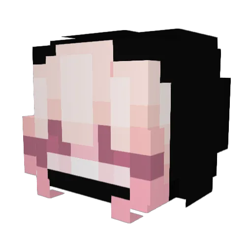 Khaizoo Minecraft avatar head, 3D render