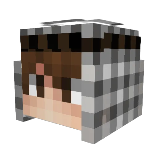 Khajem Minecraft avatar head, 3D render