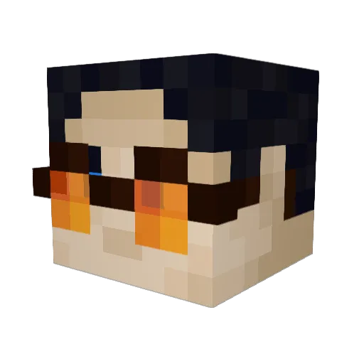 Khajiit__ Minecraft avatar head, 3D render