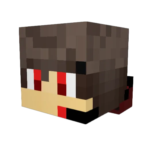 Khaki_Chan_07 Minecraft avatar head, 3D render