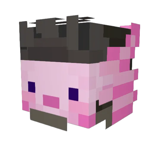 KhalMika Minecraft avatar head, 3D render