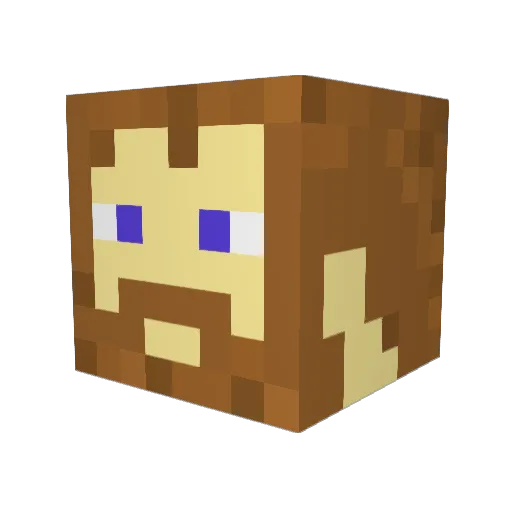 Khalath Minecraft avatar head, 3D render