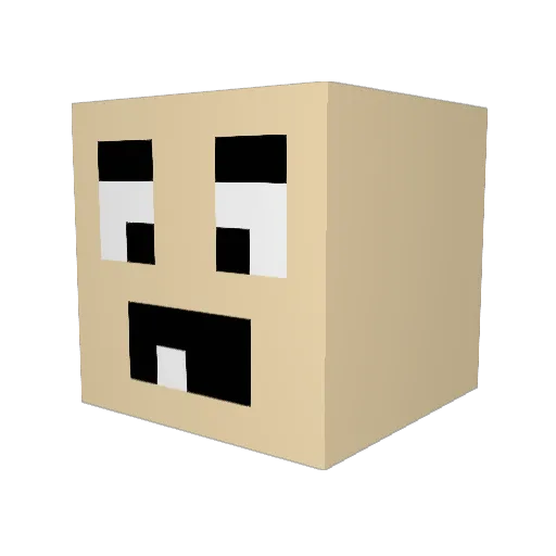 KhaleD_C Minecraft avatar head, 3D render