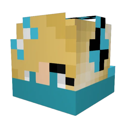 Khaleesi_03 Minecraft avatar head, 3D render