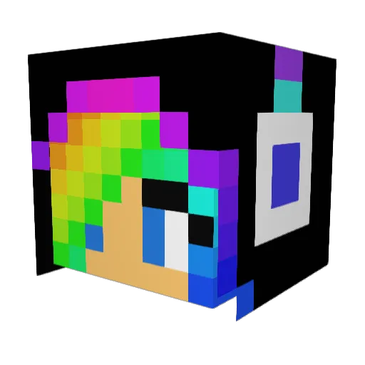 Khaleessi Minecraft avatar head, 3D render