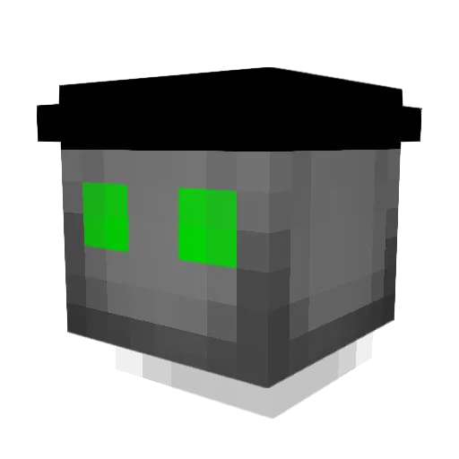 Khaleris Minecraft avatar head, 3D render