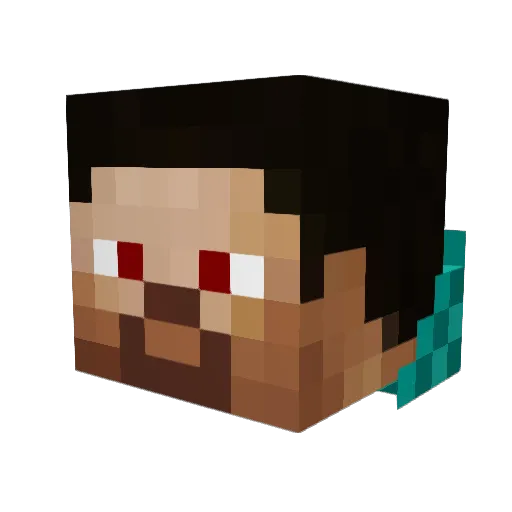 KhaliBee Minecraft avatar head, 3D render