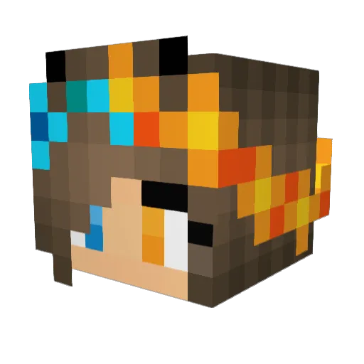 Khalici09 Minecraft avatar head, 3D render