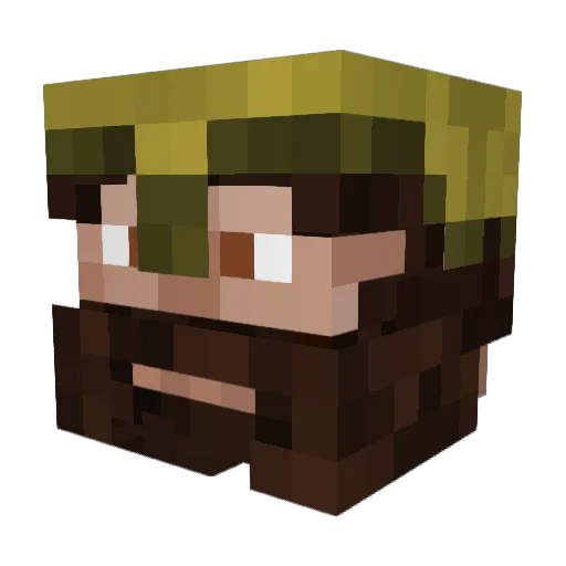 KhalidIbnWalid69 Minecraft avatar head, 3D render