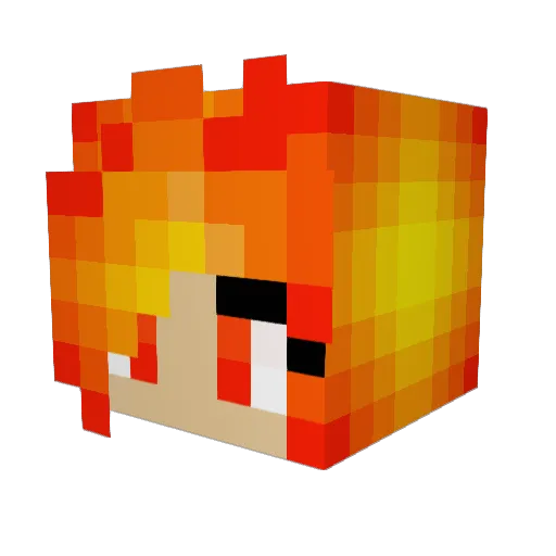 Khalidah Minecraft avatar head, 3D render