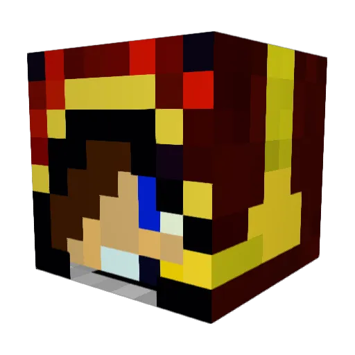 Khalizuma Minecraft avatar head, 3D render