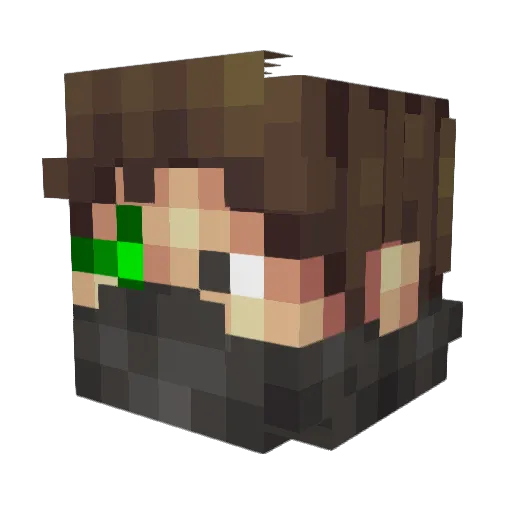 Khalla Minecraft avatar head, 3D render