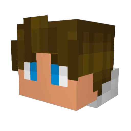 Khallach_ Minecraft avatar head, 3D render