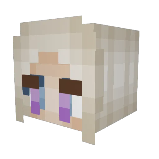 Khallisa Minecraft avatar head, 3D render