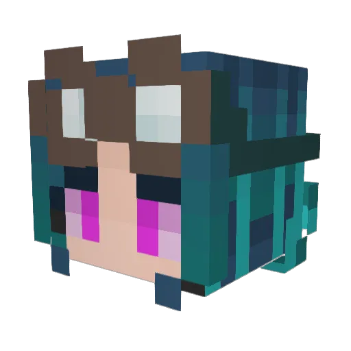 Khalmorre Minecraft avatar head, 3D render
