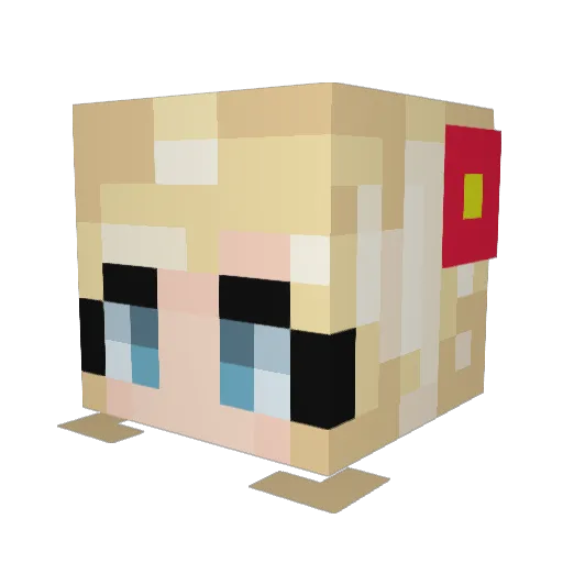 Khaluki Minecraft avatar head, 3D render